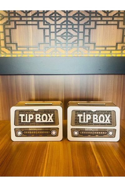 mykhediyevesanatatölyesi Τύπος Κουτί Tip Box Piggy Bank Ξενοδοχείο Εστιατόριο Cafe Spa Center Χονδρική 2 τεμ.