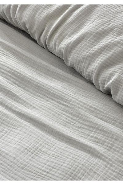 Denizli Concept 4-Layer Muslin Double Bedspread - Seasonal Pique - Dark Blue, Beige, Yellow, Brick Color, Gray