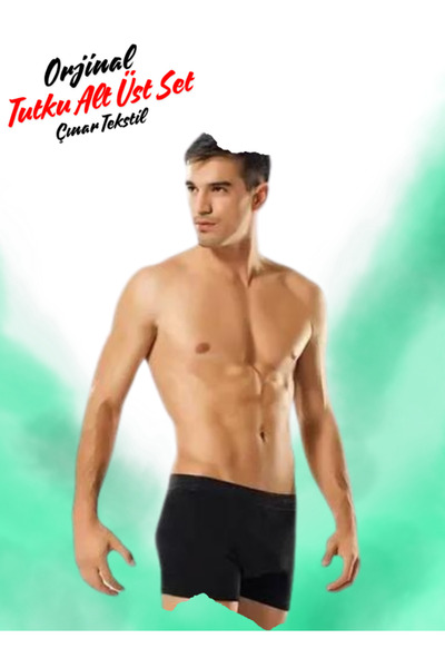 Tutku Men's Boxer and Athlete Set - Single, Economical, Socks Gift