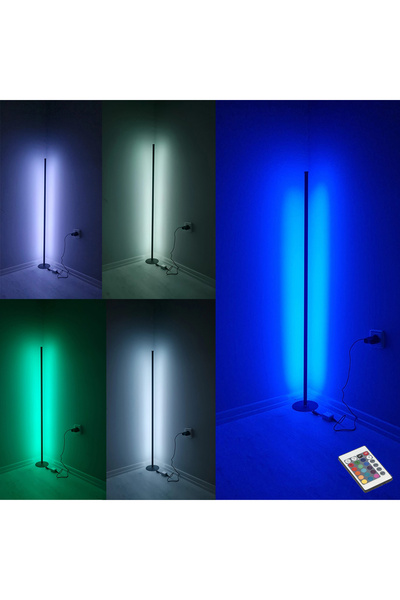 Smyrna Store RGB Lambader Kumandalı Dekoratif Köşe LED Lambader Aydınlatması
