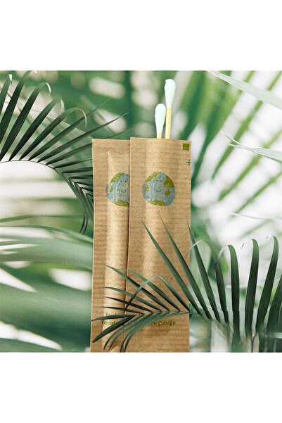 Kulak Temizleme Pamuğu Çubuğuçöpü Seyahat Tipi Bambu Sürdürülebilir Vegan (50 ADET 2'Lİ PAKET)