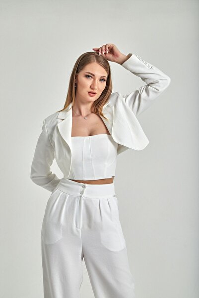 Zeynep Kaya Balenli Crop Top