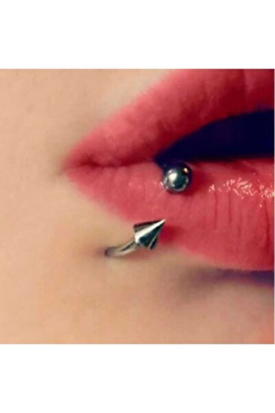 Eva Rose 2 Adet 316l Kararmaz Cerrahi Çelik Tragus Kıkırdak Yarım Halka Nal P...