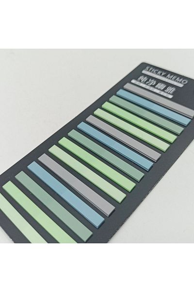 sibga tasarım Transparent Colored Thin Strip Postit - Bookmark, 300 Sheets