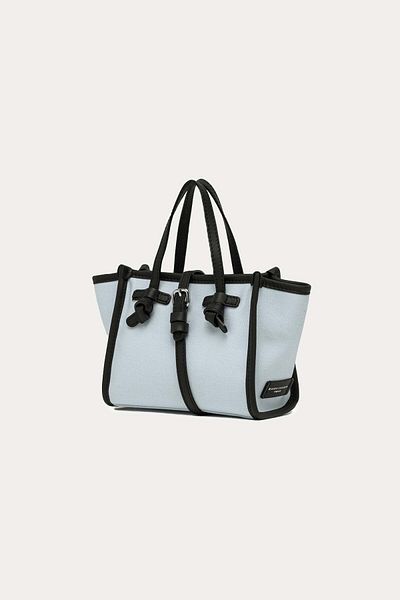 GIANNI CHIARINI Miss Marcella Canvas Small Bag - With Mohair Detail