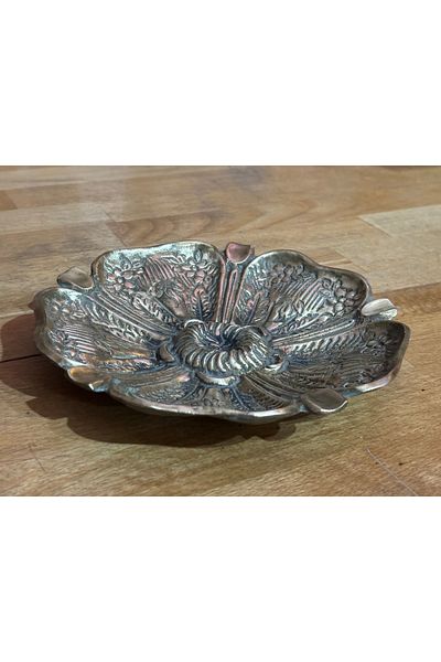 tayfuntufan antika koleksiyon 16.5 cm Diameter Antique Brass Ashtray Ash Tray
