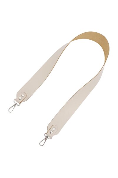 angel çanta aksesuar Beige Angel Bag - Genuine Leather, Snake Model, Handle with Silver Metal