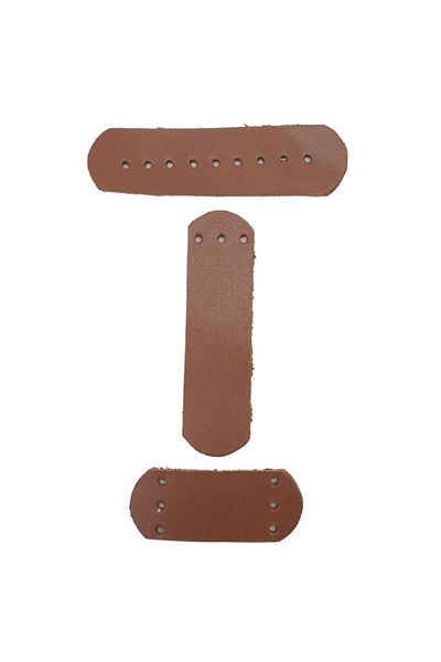angel çanta aksesuar Angel Leather Lock Set - Milky Brown Bag Accessory