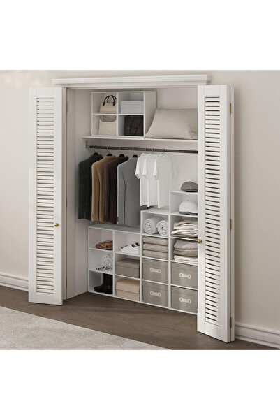 Modern home Bookcase and accessory Display Unit of wood 5Tier white