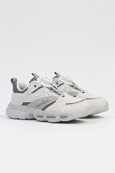 Benetton ® IMPORTED Gray Children's Lace-Up Mechanism Sports Shoes BNI-10253