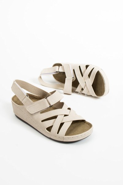 AlbiShoes Women's Lightweight 4.5cm Heel Soft Comfortable Anatomical Sole Everyday Women's Sandals Mom Sandals
