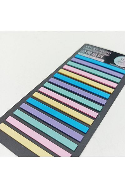 sibga tasarım Transparent Colored Thin Strip Postit - Bookmark, 300 Sheets