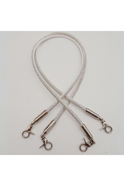 angel çanta aksesuar Angel Double Bag - Stone Detailed, Sleeve, Silver Color Handle Accessory