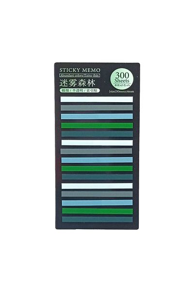sibga tasarım Transparent Colored Thin Strip Postit - Bookmark, 300 Sheets