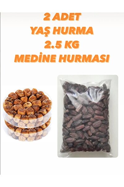 mabrum gıda 2.5 KG Medine Mebrum Hurma ve 2 Adet Yaş Hurma