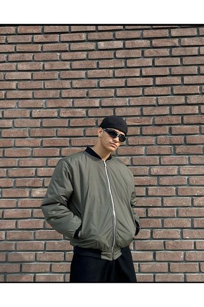 IJAN GiYiM Khaki Color Unisex Bomber Jacket