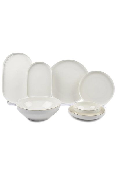 Mikasa Moor Modern 27 Piece Gold Dining Set