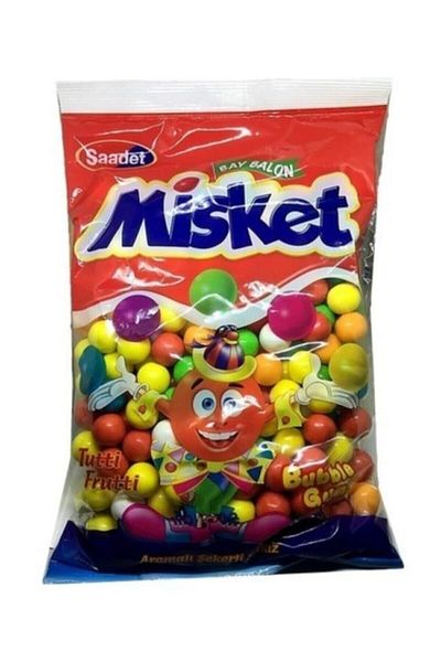 SAADET Tutti Frutti Flavored Misket Chewing Gum / Vending Machine Chewing Gum 1 kg (200 Pcs)