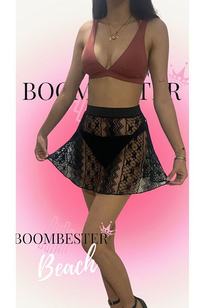 BoomBester Δαντέλα Λεπτομερής Γυναικεία Pareo - Διάφανη Φούστα Παραλίας