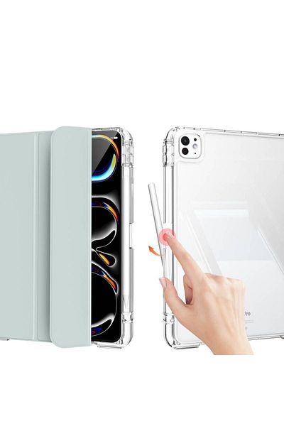 Nezih Case حافظة لجهاز iPad Pro 11 مع وسادة هوائية مقفلة مع وضع النوم ومقصورة القلم الرصاص