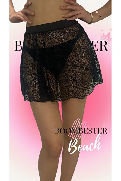 BoomBester Δαντέλα Λεπτομερής Γυναικεία Pareo - Διάφανη Φούστα Παραλίας