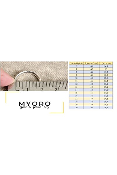 myorogold Kalp Figürlü Beştaş Altın Yüzük