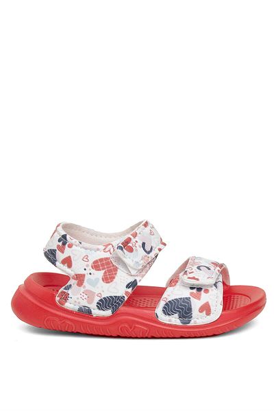 Ayakkabı Fuarı Elit SY016 Girl's Red Flat Sandals