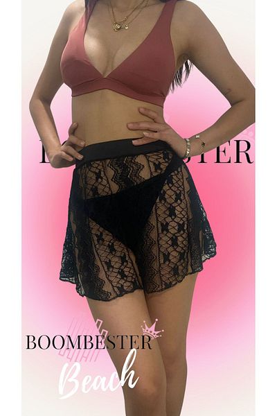 BoomBester Δαντέλα Λεπτομερής Γυναικεία Pareo - Διάφανη Φούστα Παραλίας