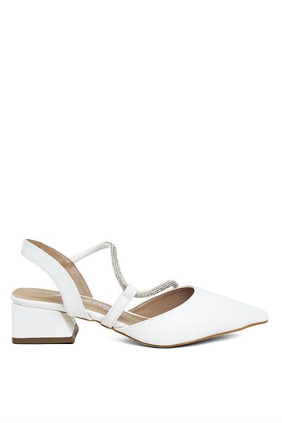 Ayakkabı Fuarı Pantofi cu toc pentru femei White Elite Mst555C