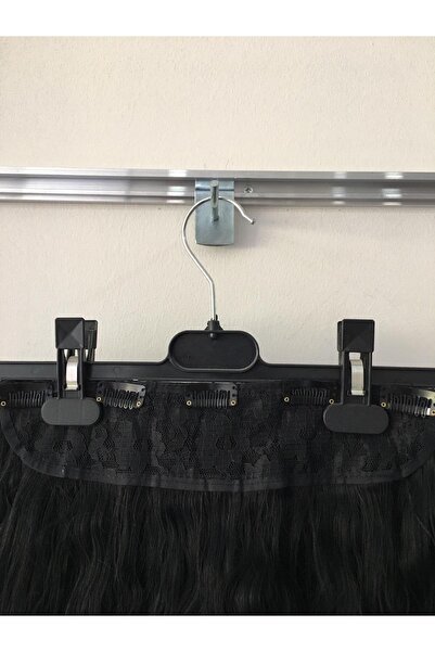 renklidüşler Trend Perucă Lux Half Moon Snap Fibră sintetică Culoare neagră O...