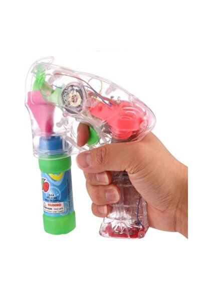 FABESS Bubble Gun Köpük Tabancası - Pilli Sesli Led Işıklı Baloncuk Tabancası...