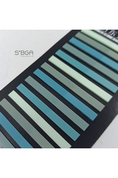 sibga tasarım Transparent Colored Thin Strip Postit - Bookmark, 300 Sheets