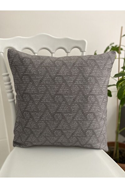 Parla Life Füme Renk Jakarlı Kırlent Kılıfı