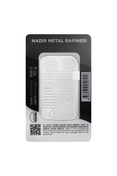 Nadir Gold NadirGold 50 Gr Gümüş Külçe