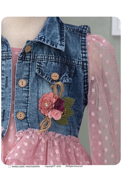 VİYOLİNA LACE DRESS WITH JEANS VEST