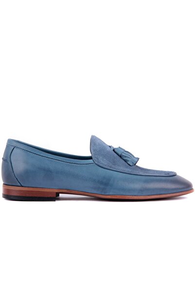 SailLakers Чоловічі шкіряні черевики на щодень - синій колір