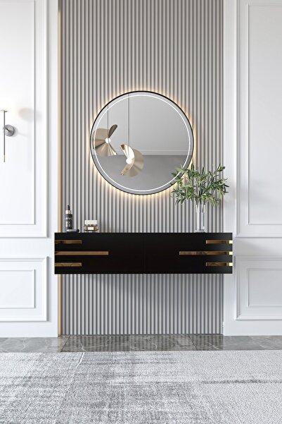 Givayo Mobilya İon Dresuar Gold 100 Cm Siyah