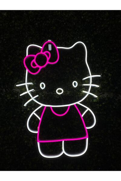dekoraven Hello Kitty Neon Led Tabela Dekoratif Aydınlatma