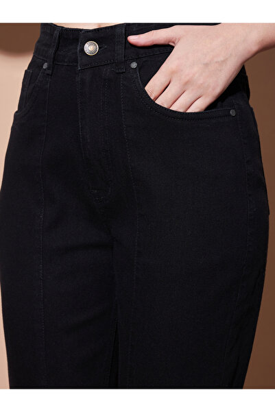 Sassafras By Styli Mid Rise Skinny Fit Jeans with Front Split