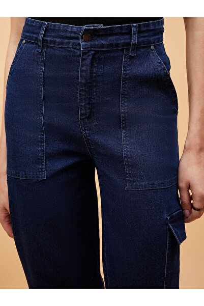 Sassafras By Styli High Rise Multi Pockets Balloon Fit Jeans