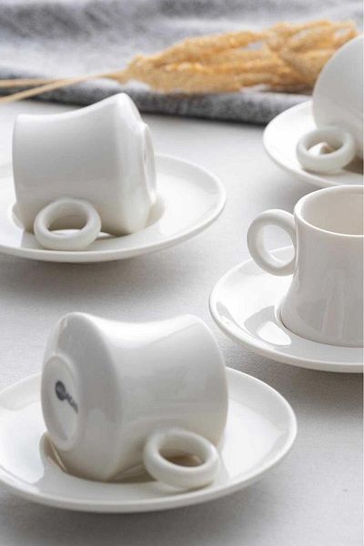 ACAR Adelle Set of 6 Porcelain Coffee Cups