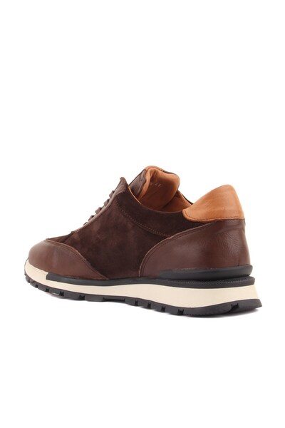 SailLakers - Brown Suede Leather Lace-Up Men's Casual Shoes 101-3609-71416