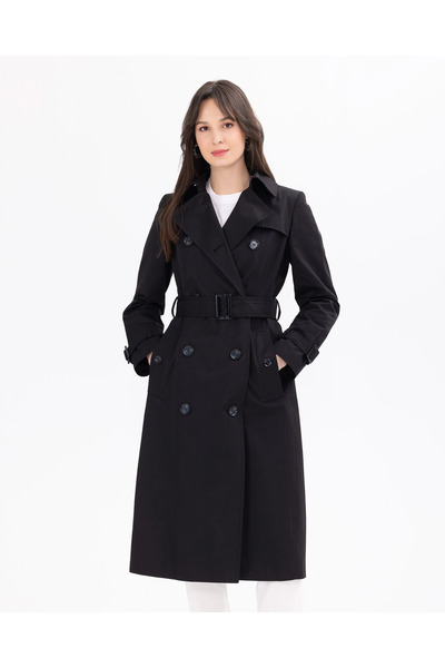 SEÇİL Düğme Detaylı Astarlı Cepli Trençkot