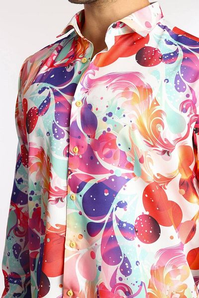 PASSERO Men's Shirt - Slim Fit and Digital Printed