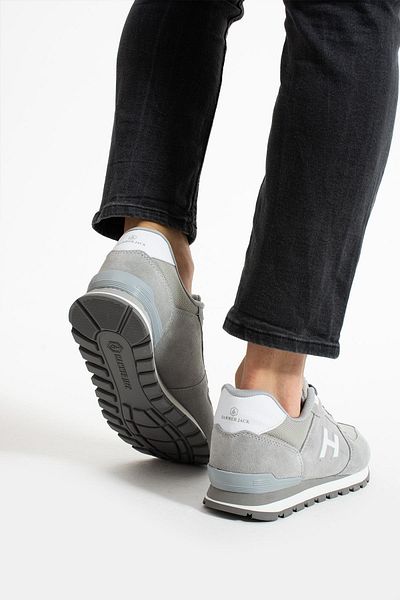 Hammer Jack Unisex Δερμάτινο Ciment Γκρι Λευκό Sneaker - Casual Sports Shoes