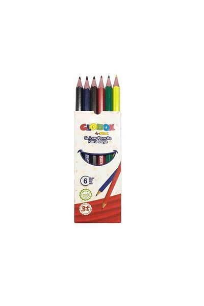 Globox 6-Color Dry Crayons - Short 24 Pieces