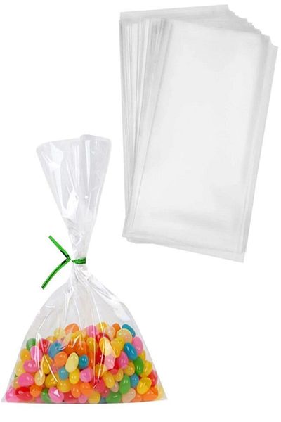 NAHAMİS 20X31 Transparent Non-Locked 1-Piece Nylon Bag 25 Pcs Refrigerator Meat Pulses Candy Bag