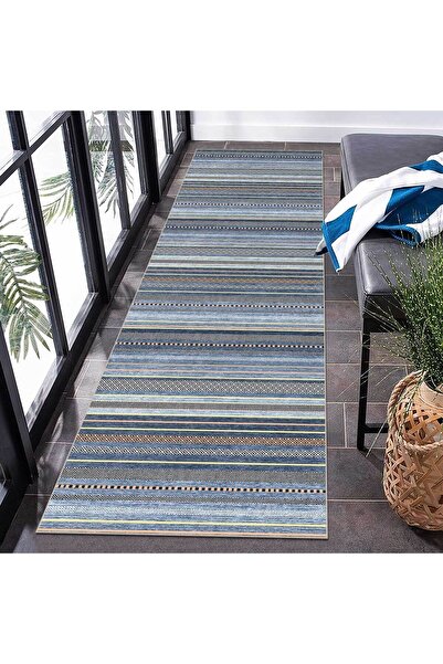 VİVİCAHOME Modern Dijital Baskı Dört Mevsim Yıkanabilir Kaymaz Taban Salon Halısı Mutfak Halısı Yolluk YVH