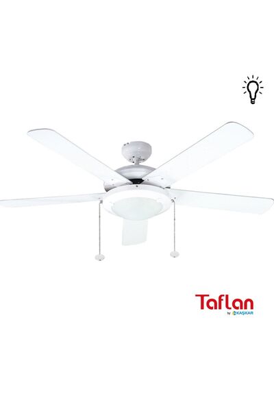 Genel Markalar D52018 5 Kanatlı Aydınlatmalı Beyaz Tavan Vantilatörü