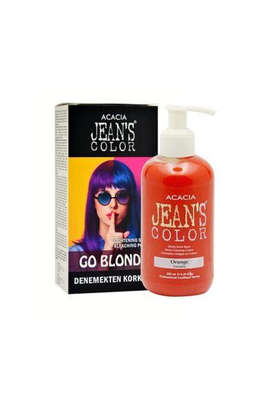 Acacia Jean's Color Turuncu 250 ml. Orange + Jean's Color Saç Açıcı Seti
